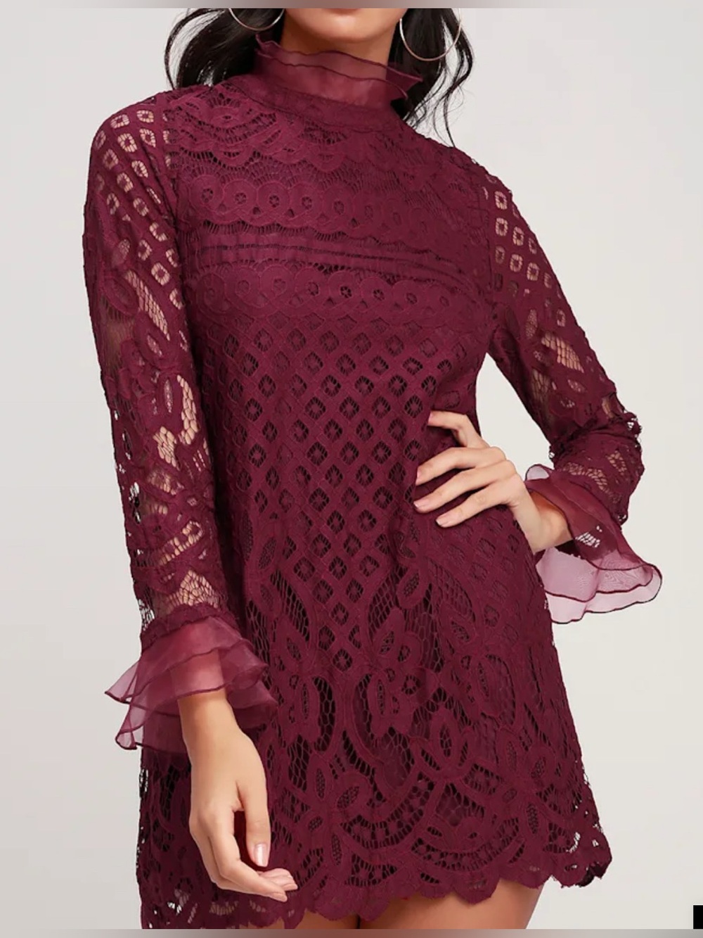 Lulus maroon dress - Picture 2 of 9